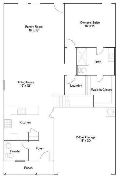2D floor plan layout of this home in Windrose Green: Watermill Collection, Angleton, TX (Image 3). 2D floor plan layout of this home in Windrose Green: Watermill Collection, Angleton, TX (Image 3).