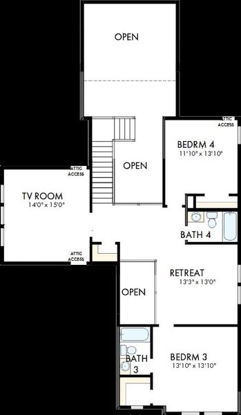 2D floor plan layout of this home in Mustang Lakes, Celina, TX (Image 3). 2D floor plan layout of this home in Mustang Lakes, Celina, TX (Image 3).