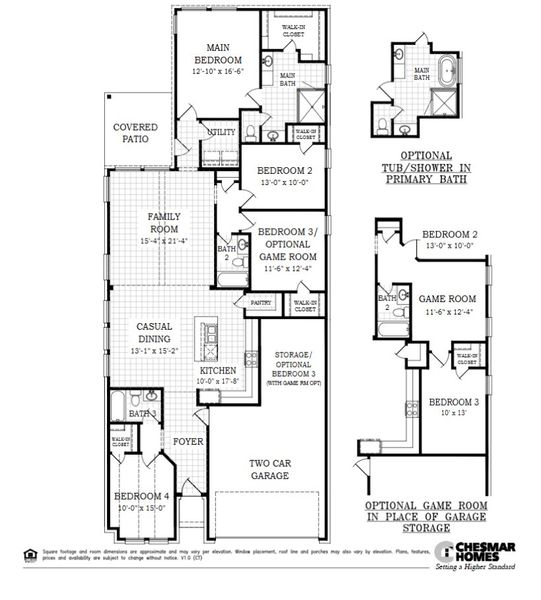 2D floor plan layout for the Ophelia by Chesmar Homes in Stream Waters, Seguin, TX (Image 4). 2D floor plan layout for the Ophelia by Chesmar Homes in Stream Waters, Seguin, TX (Image 4).