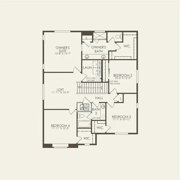 2D floor plan layout for the Boardwalk by Pulte Homes in Overland Ranch, Aurora, CO (Image 2). 2D floor plan layout for the Boardwalk by Pulte Homes in Overland Ranch, Aurora, CO (Image 2).