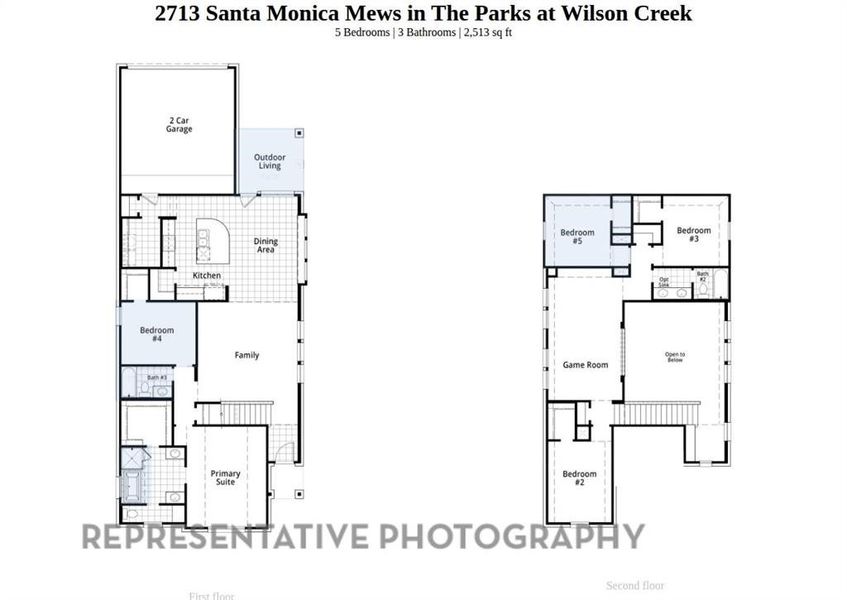 2D floor plan layout of this home in The Parks at Wilson Creek: 40ft. lots, Celina, TX (Image 3). 2D floor plan layout of this home in The Parks at Wilson Creek: 40ft. lots, Celina, TX (Image 3).