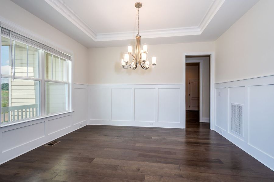 Representative unfurnished interior of a home built from the Harvard by Greybrook Homes in Harbor Watch, Statesville (Image 35).