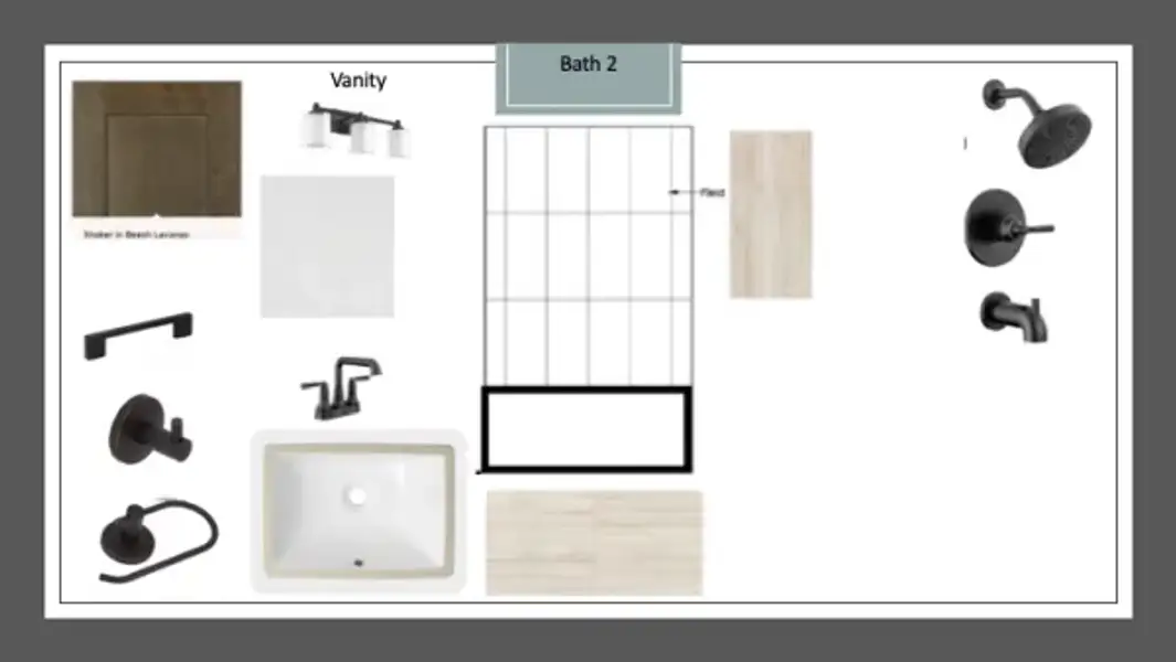 Sample of building materials used in homes in Rio Vista at Kelly Ranch, Aledo (Image 32).