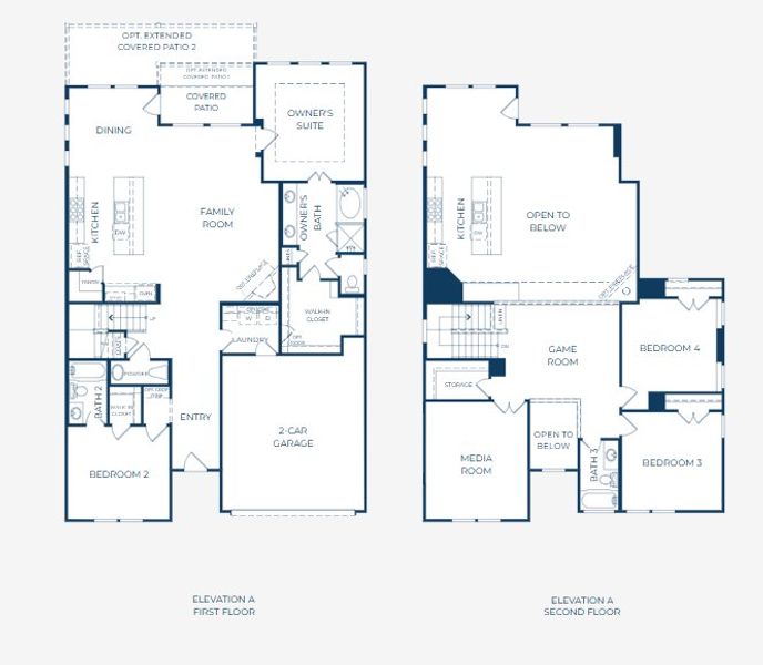 2D floor plan layout for the Coleman by Milestone Community Builders in Sauls Ranch, Round Rock, TX (Image 3). 2D floor plan layout for the Coleman by Milestone Community Builders in Sauls Ranch, Round Rock, TX (Image 3).