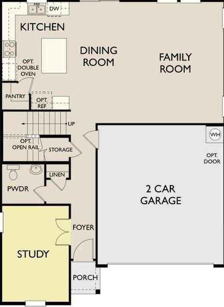 2D floor plan layout of this home in Covered Bridge, Hutto, TX (Image 3).