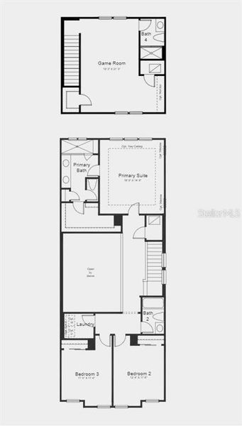 Structural options include: game room with full bath above garage, bedroom 4 with full bath in place of flex, and shower at bath 3.