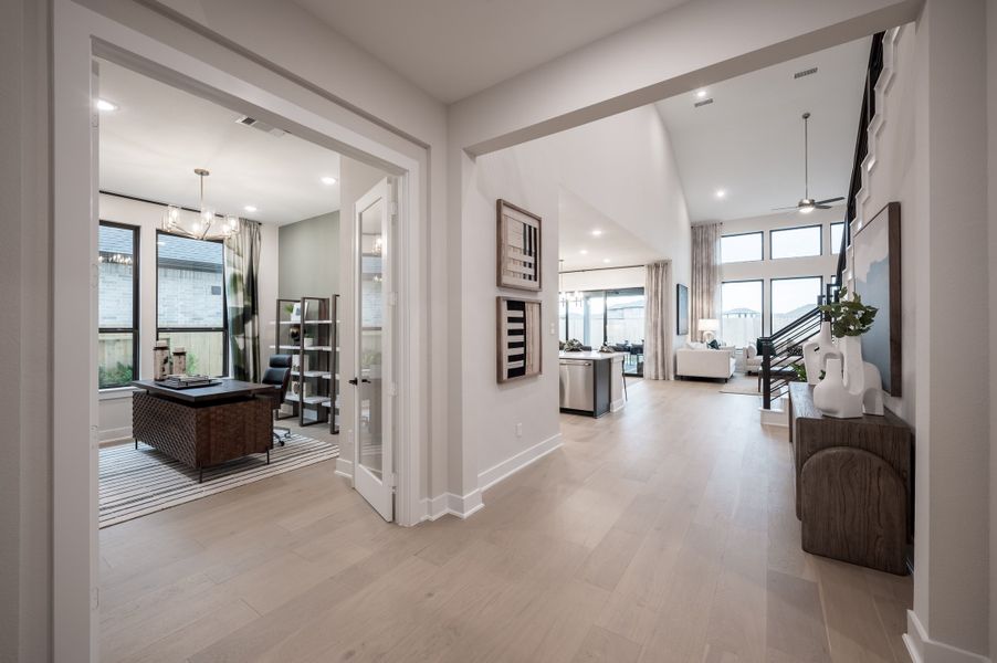 Representative furnished interior of a home built from the Barnhart by Tri Pointe Homes in Pecan Ridge, Fulshear (Image 8). Representative furnished interior of a home built from the Barnhart by Tri Pointe Homes in Pecan Ridge, Fulshear (Image 8).