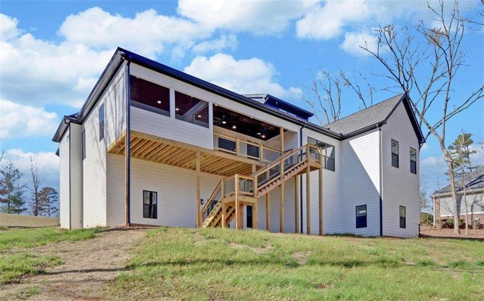 Exterior details and patio area of a home in , Clarkesville (Image 37).