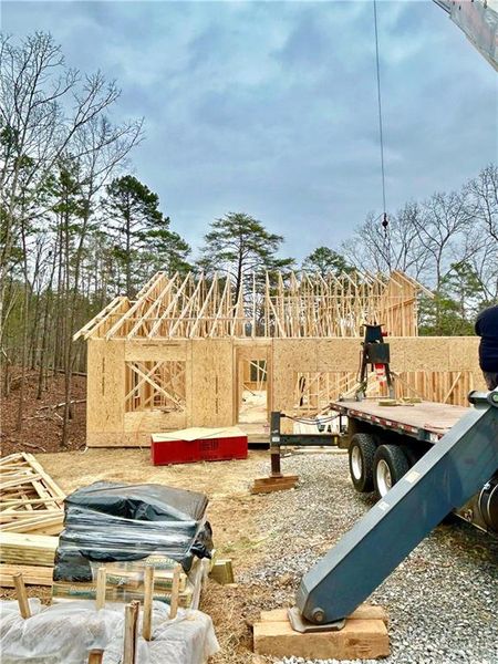 In-progress construction of a new home in , Waleska, GA (Image 13).