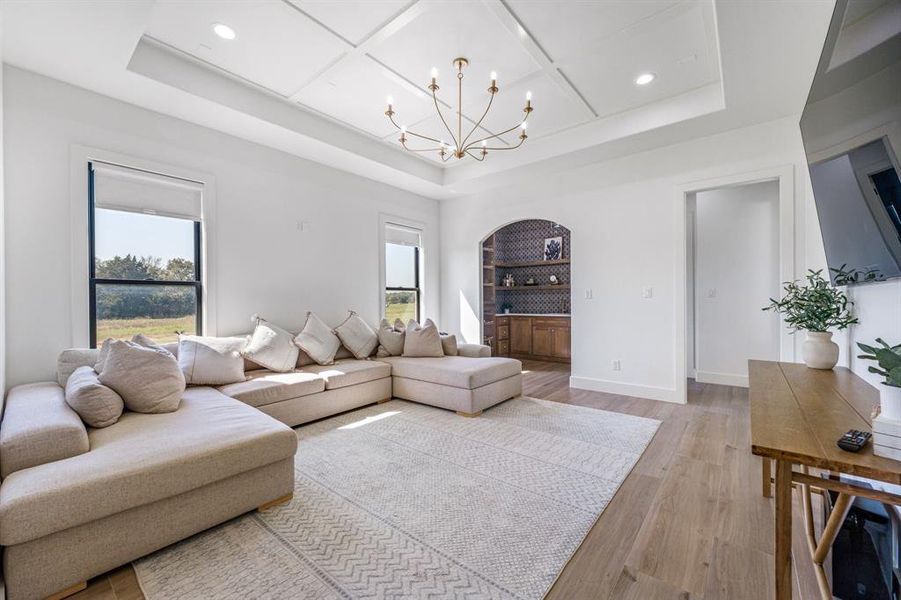 Furnished interior view inside a new home in , Pelican Bay (Image 24).