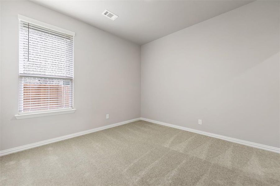 Carpeted spare room with baseboards Carpeted spare room with baseboards