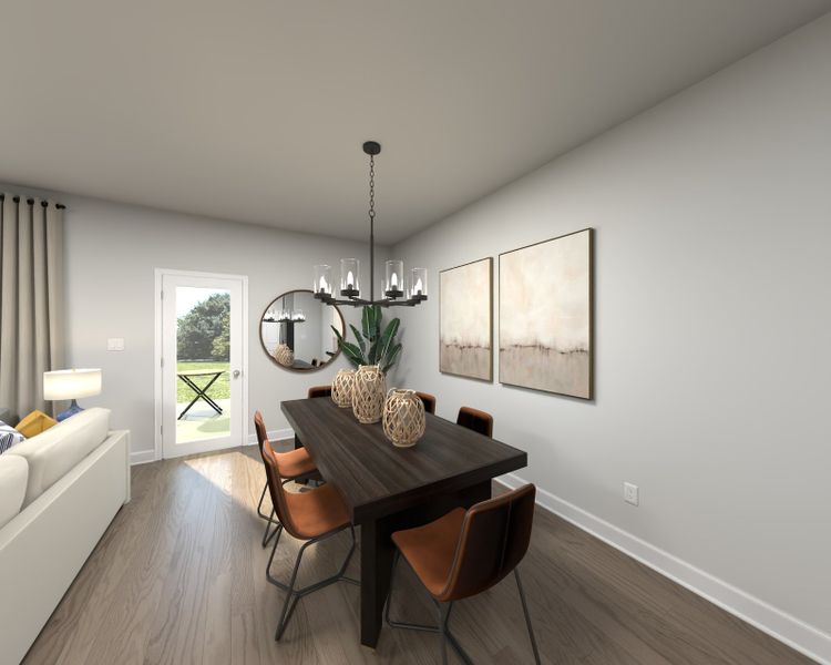 Furnished interior view inside a new home in Cedarcrest Townhomes, Fairview (Image 4).