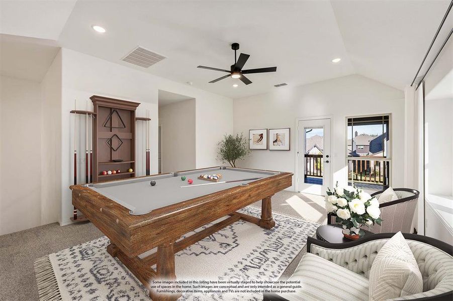 Furnished interior view inside a new home in Bear Creek Classic 60, Lavon (Image 10).