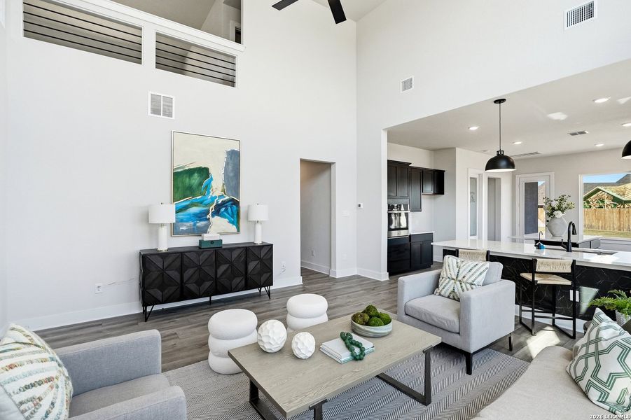 Furnished interior view inside a new home in Alsatian Oaks, Castroville (Image 32).