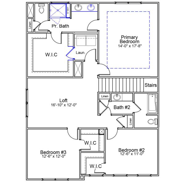 2D floor plan layout of this home in Bluefield, Lexington, SC (Image 3). 2D floor plan layout of this home in Bluefield, Lexington, SC (Image 3).