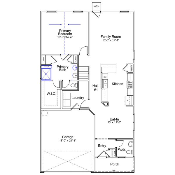 2D floor plan layout of this home in Bluefield, Lexington, SC (Image 2). 2D floor plan layout of this home in Bluefield, Lexington, SC (Image 2).