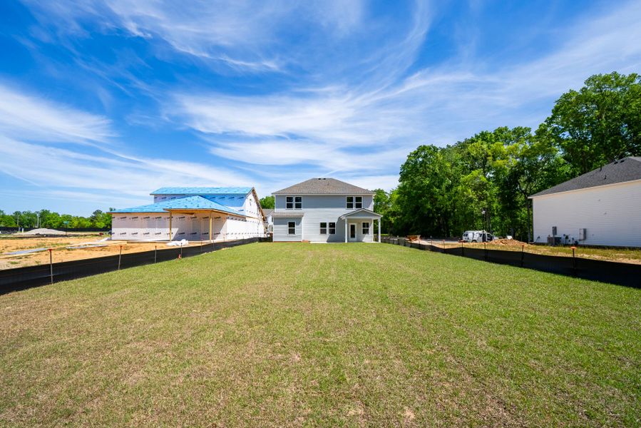 Exterior details and patio area of a home in Monroe Preserve, Chapin (Image 29).
