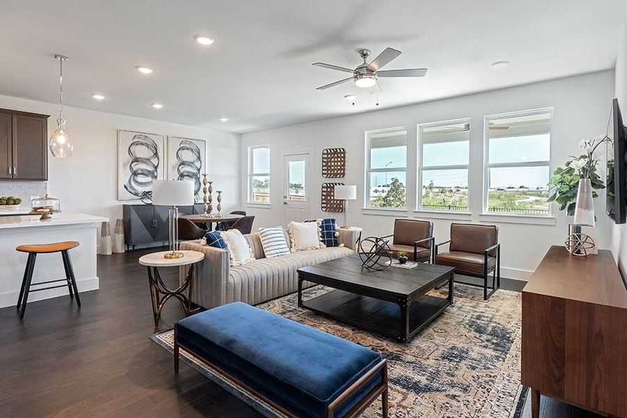 Representative furnished interior of a home built from the Trinity by Taylor Morrison in Emory Crossing 50s, Hutto (Image 6).
