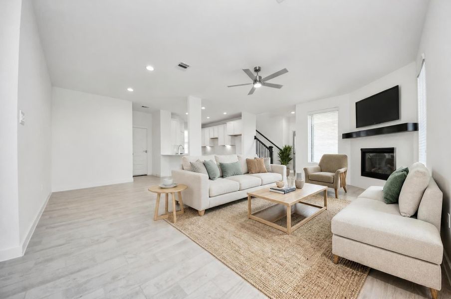 Virtually Staged - Living Room. Sample photo of completed home with similar floor plan. Actual colors and selections may vary.