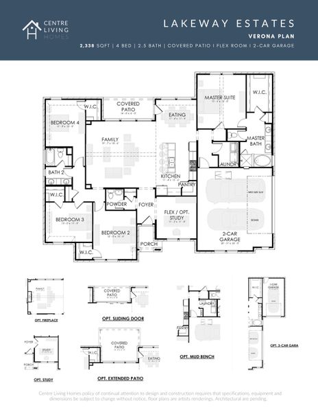 2D floor plan layout for the Verona by Centre Living Homes in Lakeway Estates, Waxahachie, TX (Image 2). 2D floor plan layout for the Verona by Centre Living Homes in Lakeway Estates, Waxahachie, TX (Image 2).