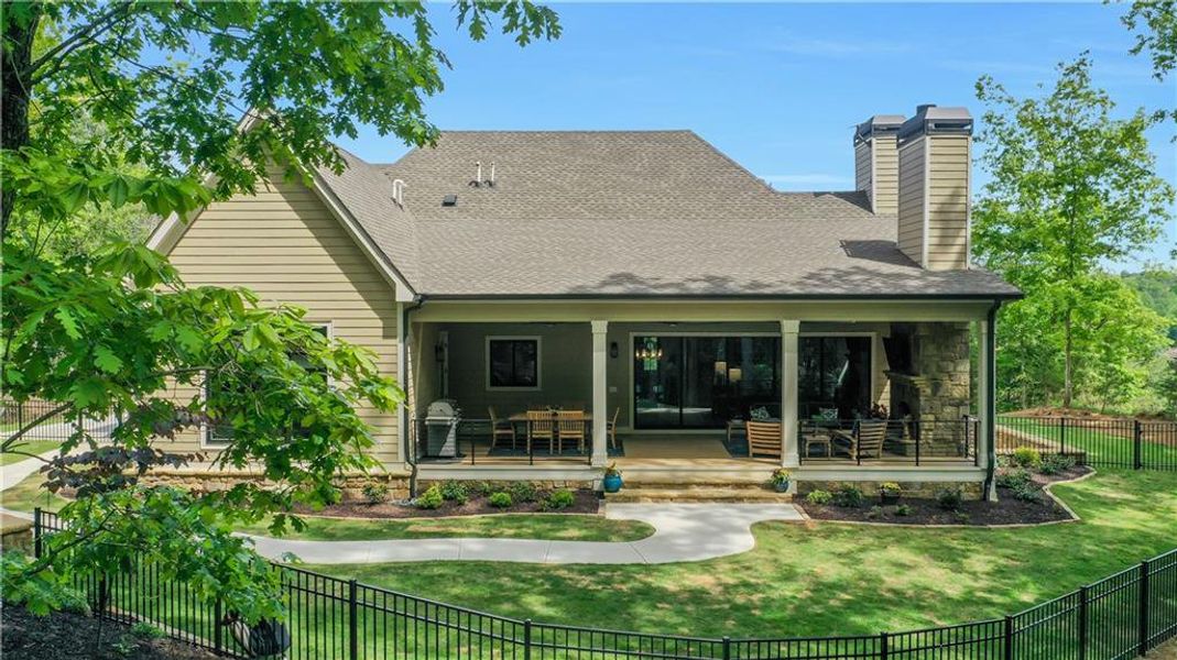 Exterior details and patio area of a home in , Dahlonega (Image 32).
