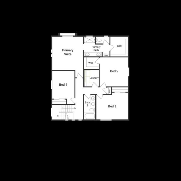 2D floor plan layout of this home in Brighton Crossings, Brighton, CO (Image 3).