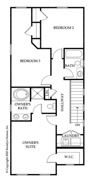 2D floor plan layout for the Marlin by Rocklyn Homes in Princeton Ridge, Stonecrest, GA (Image 4). 2D floor plan layout for the Marlin by Rocklyn Homes in Princeton Ridge, Stonecrest, GA (Image 4).