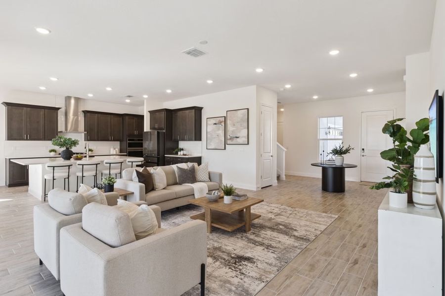 Representative furnished interior of a home built from the Yosemite II by Park Square Residential in The Sanctuary at Seaire, Parrish (Image 12).