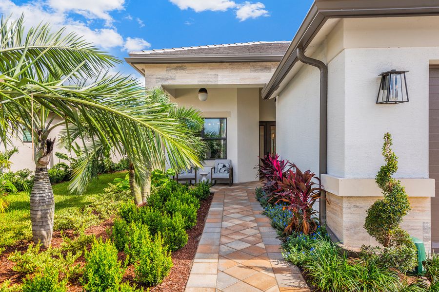Representative exterior details of a home built from the Tribeca by GL Homes in Valencia Parc at Riverland, Port St. Lucie (Image 25).