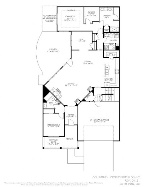 2D floor plan layout for the Promenade by Epcon Communities in The Courtyards at Lupton Village, Fort Lupton, CO (Image 23). 2D floor plan layout for the Promenade by Epcon Communities in The Courtyards at Lupton Village, Fort Lupton, CO (Image 23).