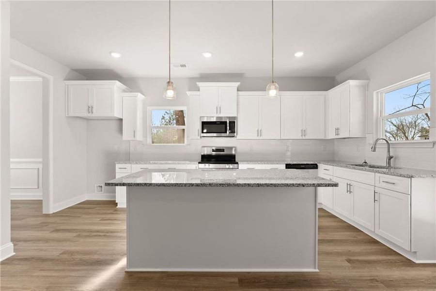 Furnished interior view inside a new home in The Fields of Walnut Creek, Pendergrass (Image 9).
