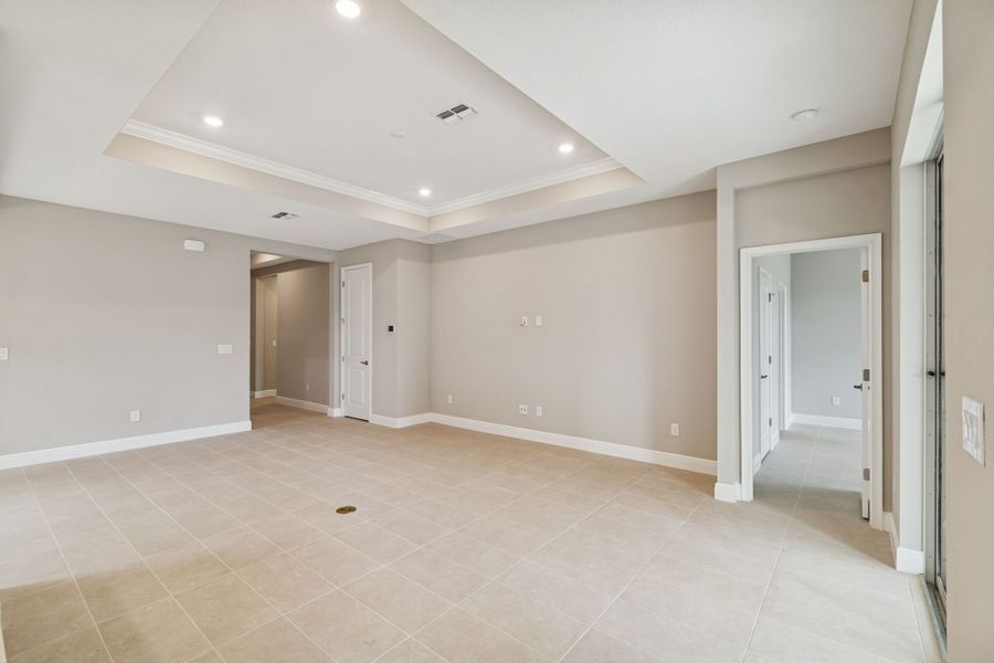 Representative unfurnished interior of a home built from the Juno by William Ryan Homes in Southern Hills Plantation, Brooksville (Image 43). Representative unfurnished interior of a home built from the Juno by William Ryan Homes in Southern Hills Plantation, Brooksville (Image 43).