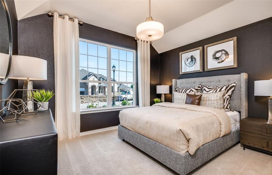 *Model Representation - Spacious secondary bedroom with large windows