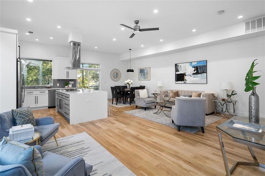 Furnished interior view inside a new home in , Atlanta (Image 5). Furnished interior view inside a new home in , Atlanta (Image 5).