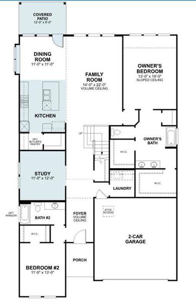 2D floor plan layout of this home in Chaparral Park, Oak Point, TX (Image 3).