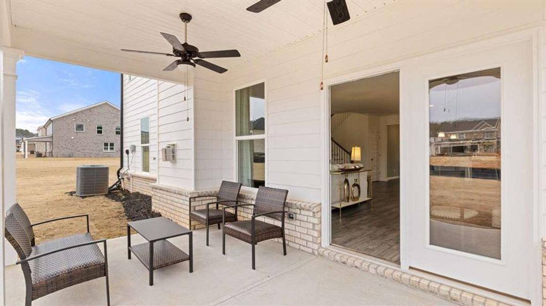 Exterior details and patio area of a home in Heritage Pointe, Senoia (Image 3). Exterior details and patio area of a home in Heritage Pointe, Senoia (Image 3).