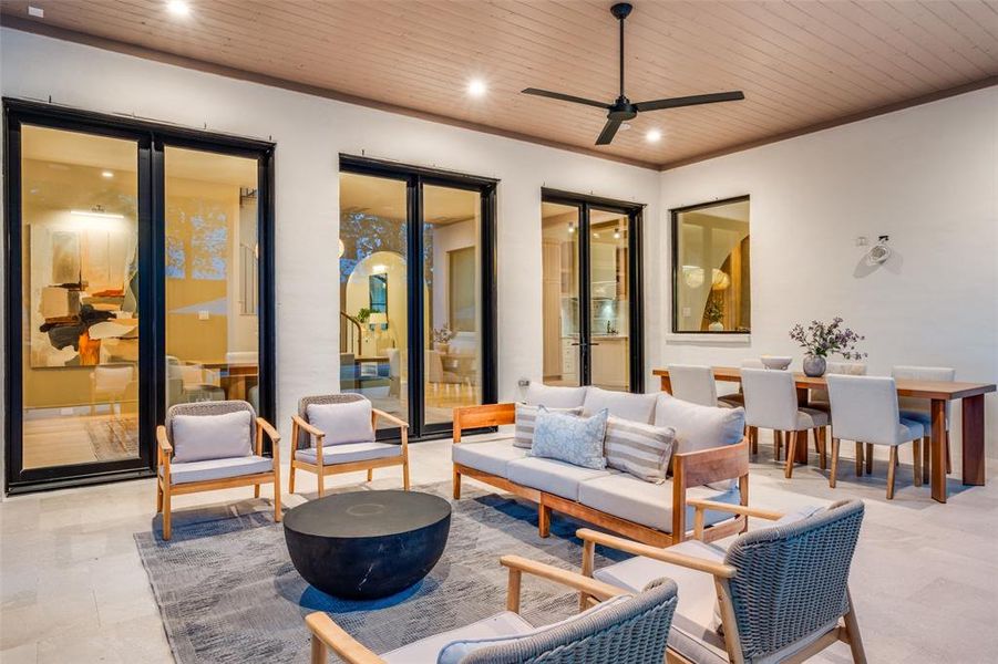 Exterior details and patio area of a home in , Dallas (Image 20).
