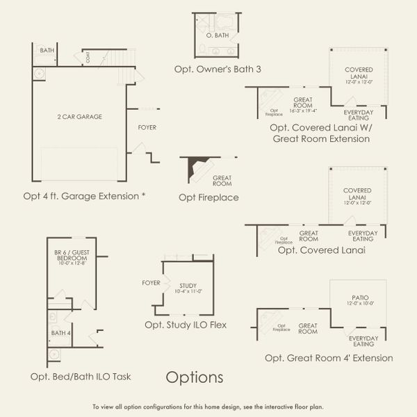 2D floor plan layout for the Hampton by Pulte Homes in Copes Crossing, White House, TN (Image 24).