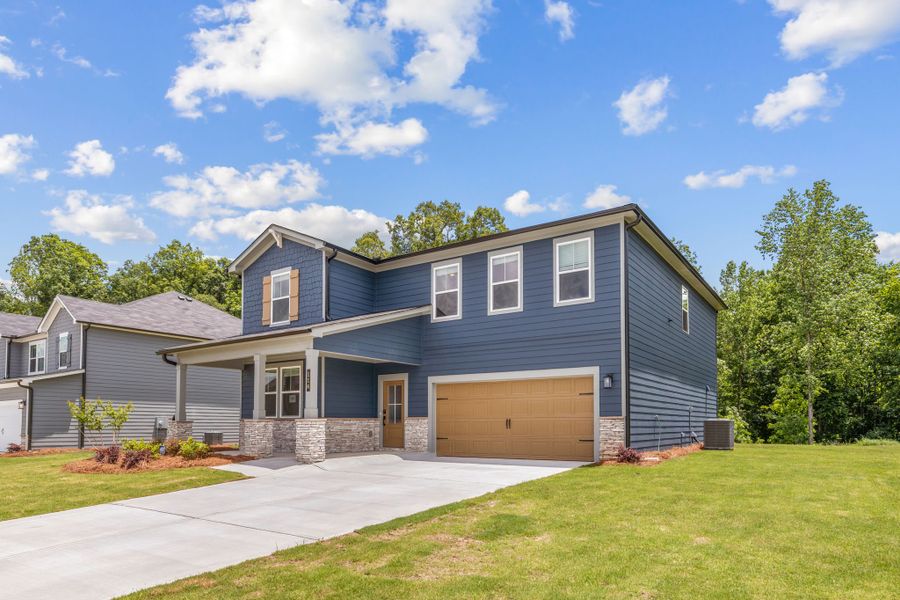 A house with a garage. A house with a garage.
