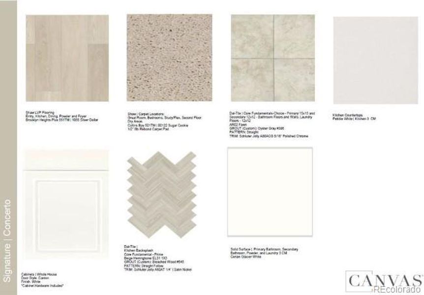 Design Selections. Home is currently under construction, selections subject to change.