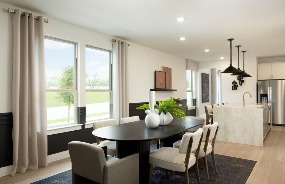 Representative furnished interior of a home built from the Nordheim by Pulte Homes in Wolf Ranch, Georgetown (Image 12).