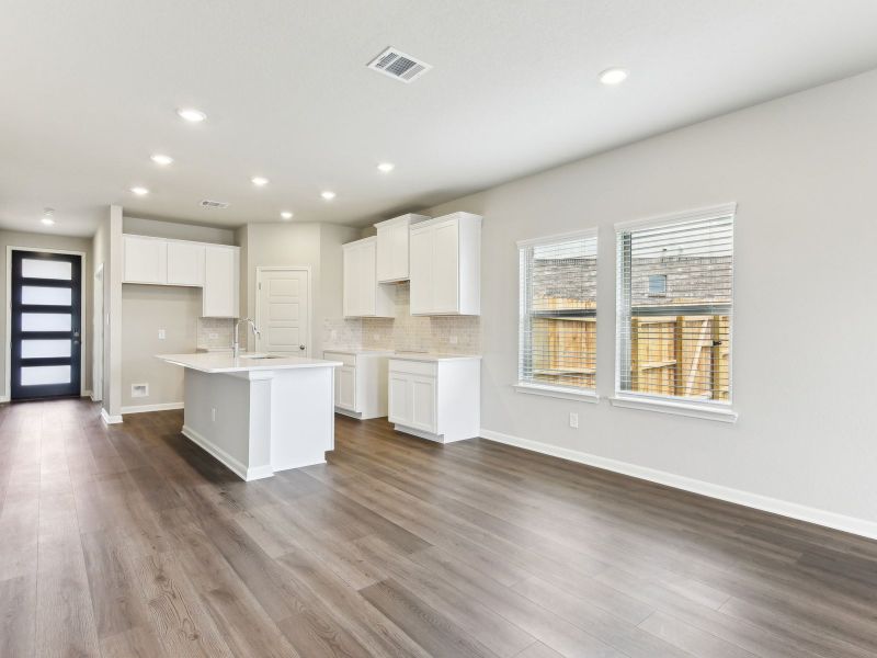 Kitchen in the Matador floorplan at a Meritage Homes community.