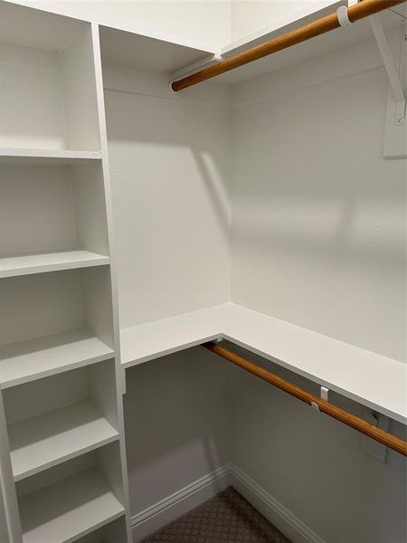 View of walk in closet