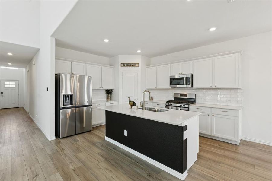 Furnished interior view inside a new home in Wildflower Ranch: Lonestar Collection, Fort Worth (Image 13). Furnished interior view inside a new home in Wildflower Ranch: Lonestar Collection, Fort Worth (Image 13).
