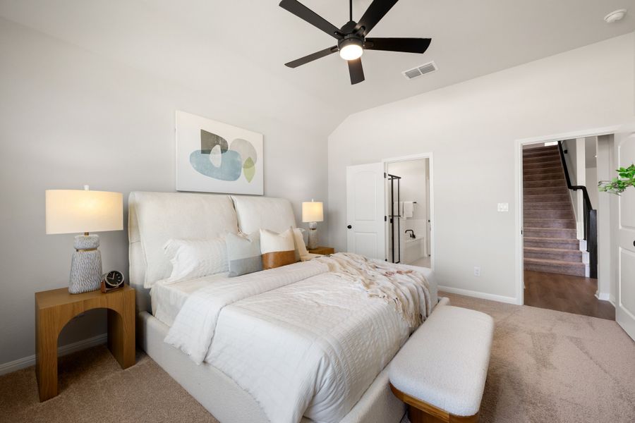 Representative furnished interior of a home built from the Granbury by Ashton Woods in The Trails at Carmel, Pflugerville (Image 34).