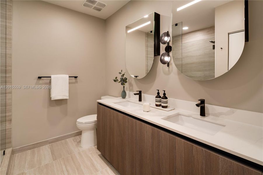Furnished interior view inside a new home in , Miami Beach (Image 8). Furnished interior view inside a new home in , Miami Beach (Image 8).