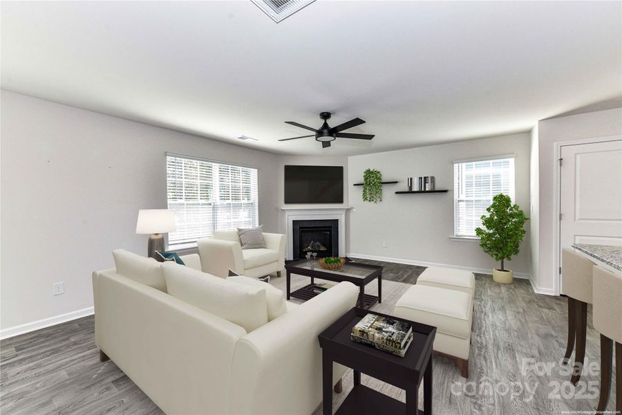 Virtually staged living