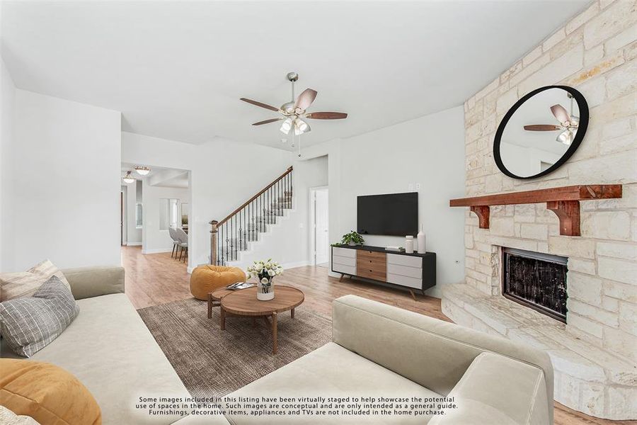 Furnished interior view inside a new home in Silo Mills Classic 70, Cleburne (Image 30).