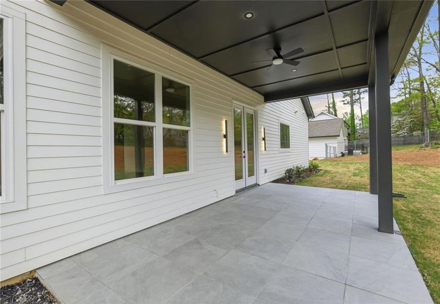 Exterior details and patio area of a home in , Marietta (Image 29).