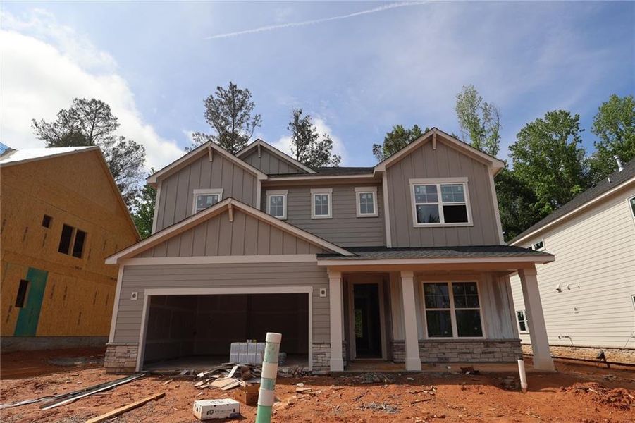 In-progress construction of a new home in Settingdown Farms, Cumming, GA (Image 9).